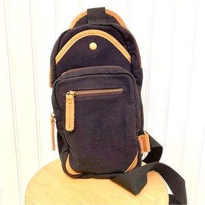 Black and brown crossbody bag